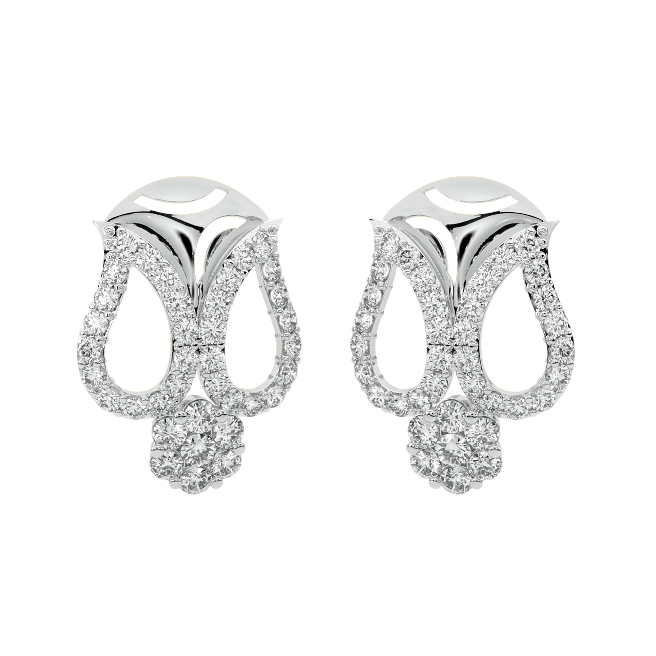 Jason Round Diamond Stud Earrings